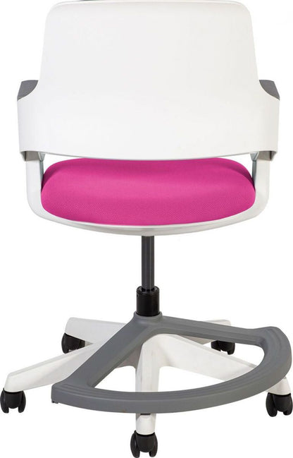 Office Chair Oswestry | size: Width: 64cm, Height: 76-93cm, Depth: 64cm | color: Pink | image: 4 | variant: 1001226