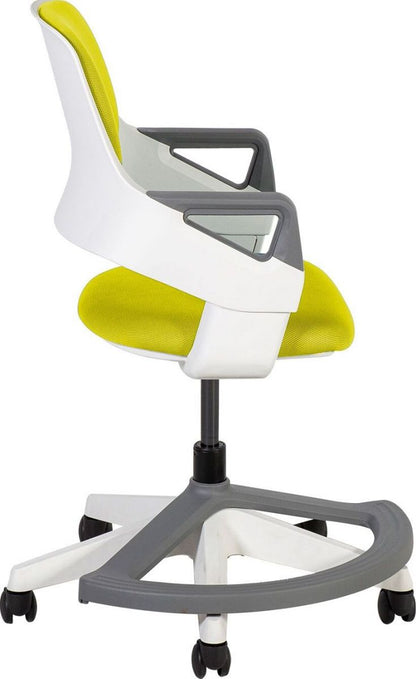 Office Chair Oswestry | size: Width: 64cm, Height: 76-93cm, Depth: 64cm | color: Yellow | image: 3 | variant: 1001225