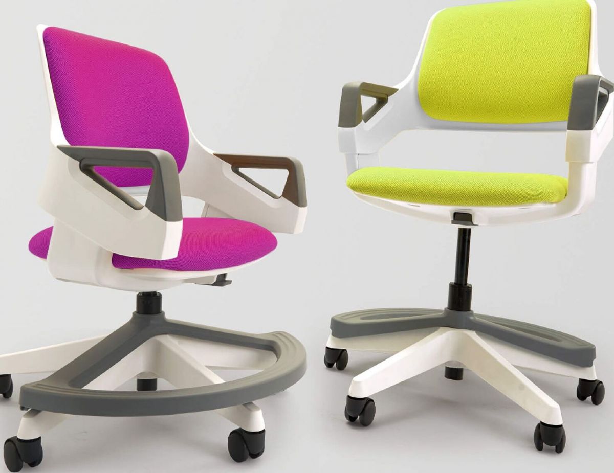Office Chair Oswestry | size: Width: 64cm, Height: 76-93cm, Depth: 64cm | color: Yellow | image: 5 | variant: 1001225