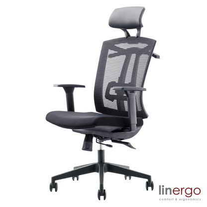 Office Chair Patrik ERGO | size: Width: 50cm, Height: 128cm, Depth: 49cm | color: Black | image: 0 | variant: 1005478