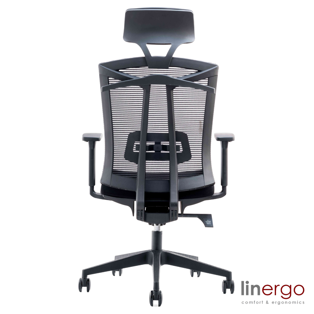 Office Chair Patrik ERGO | size: Width: 50cm, Height: 128cm, Depth: 49cm | color: Black | image: 2 | variant: 1005478
