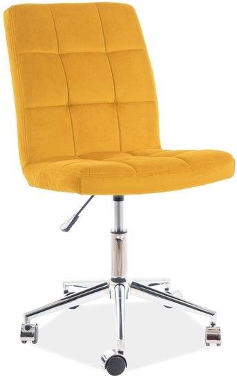 Office Chair Q-020 1 | size: Width: 45cm, Height: 97cm, Depth: 40cm | color: Yellow | image: 1 | variant: 1005393