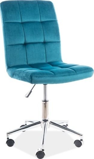 Office Chair Q-020 | size: Width: 45cm, Height: 87-97cm, Depth: 40cm | color: Blue | image: 1 | variant: 1005386