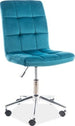 Office Chair Q-020 | size: Width: 45cm, Height: 87-97cm, Depth: 40cm | color: Blue | image: 1 | variant: 1005386