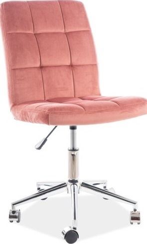 Office Chair Q-020 | size: Width: 45cm, Height: 87-97cm, Depth: 40cm | color: Pink | image: 1 | variant: 1005388