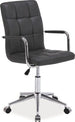 Office Chair Q-022 | size: Width: 51cm, Height: 87-97cm, Depth: 40cm | color: Black | image: 1 | variant: 1005397