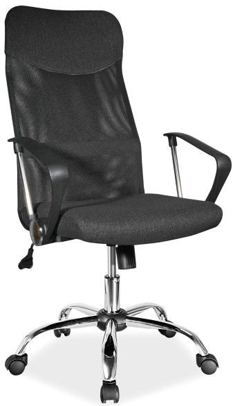 Office Chair Q-025 | size: Width: 62cm, Height: 107-116cm, Depth: 50cm | color: Black | image: 1 | variant: 1005411