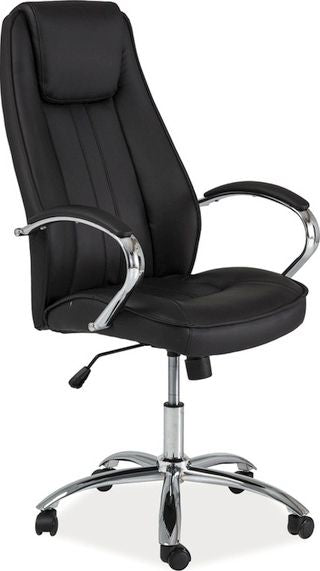Office Chair Q-036 | size: Width: 61cm, Height: 117-127cm, Depth: 53cm | color: Black | image: 1 | variant: 1011505