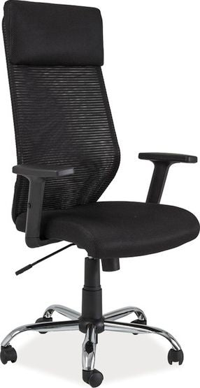 Office Chair Q-211 | size: Width: 65cm, Height: 115-124cm, Depth: 51cm | color: Black | image: 1 | variant: 1011519