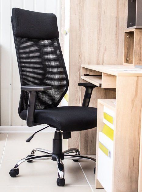 Office Chair Q-211 | size: Width: 65cm, Height: 115-124cm, Depth: 51cm | color: Black | image: 2 | variant: 1011519