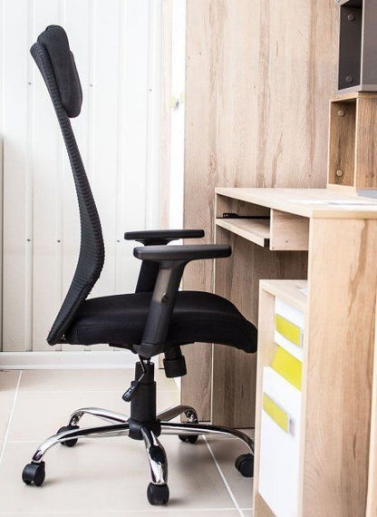 Office Chair Q-211 | size: Width: 65cm, Height: 115-124cm, Depth: 51cm | color: Black | image: 3 | variant: 1011519