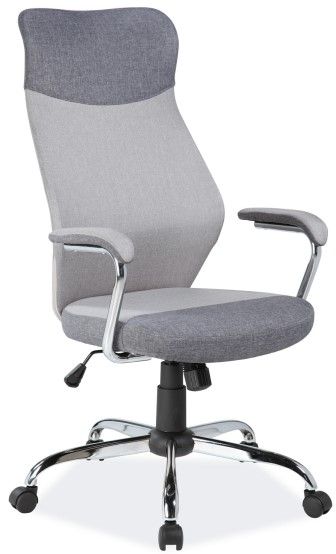 Office Chair Q-319 | size: Width: 64cm, Height: 112-122cm, Depth: 52cm | color: Gray | image: 1 | variant: 1005428