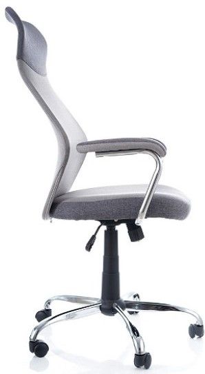 Office Chair Q-319 | size: Width: 64cm, Height: 112-122cm, Depth: 52cm | color: Gray | image: 2 | variant: 1005428
