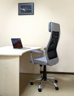 Office Chair Q-336 | size: Width: 65cm, Height: 117-127cm, Depth: 50cm | color: Gray | image: 3 | variant: 1011513