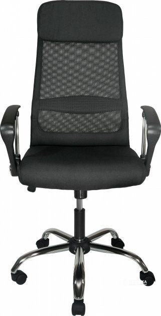 Office Chair Q-345 | size: Width: 62cm, Height: 118-128cm, Depth: 49cm | color: Black | image: 2 | variant: 1005432