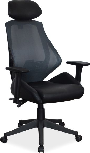 Office Chair Q-406 | size: Width: 67cm, Height: 117-127cm, Depth: 52cm | color: Black | image: 1 | variant: 1011512