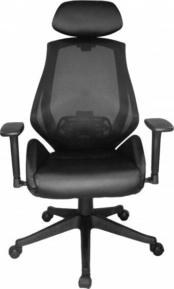 Office Chair Q-406 | size: Width: 67cm, Height: 117-127cm, Depth: 52cm | color: Black | image: 2 | variant: 1011512