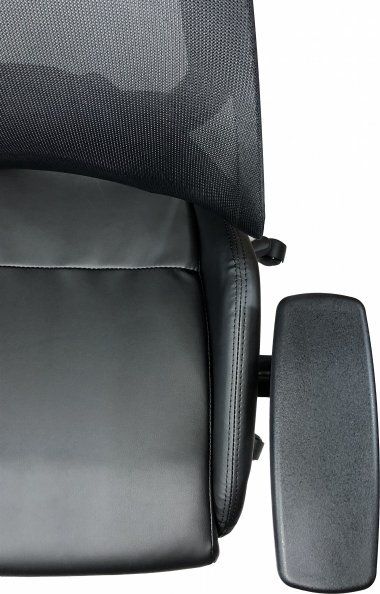 Office Chair Q-406 | size: Width: 67cm, Height: 117-127cm, Depth: 52cm | color: Black | image: 6 | variant: 1011512