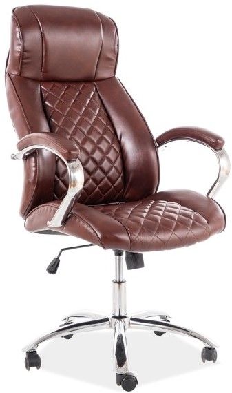 Office Chair Q-557 | size: Width: 64cm, Height: 118-126cm, Depth: 55cm | color: Brown | image: 1 | variant: 1011510