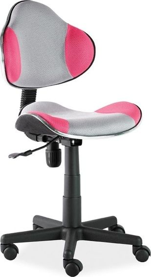 Office Chair Q-G2 | size: Width: 48cm, Height: 80-92cm, Depth: 41cm | color: Grey/Pink | image: 1 | variant: 1005438