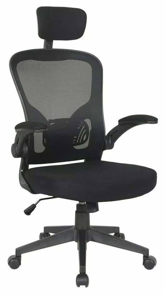 Office Chair Q060 | size: Width: 66cm, Height: 126cm, Depth: 50cm | color: Black | image: 0 | variant: 1017836