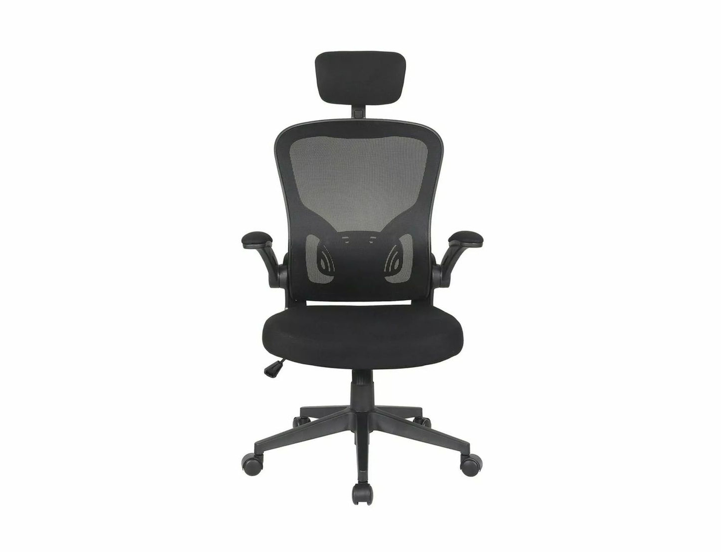 Office Chair Q060 | size: Width: 66cm, Height: 126cm, Depth: 50cm | color: Black | image: 2 | variant: 1017836