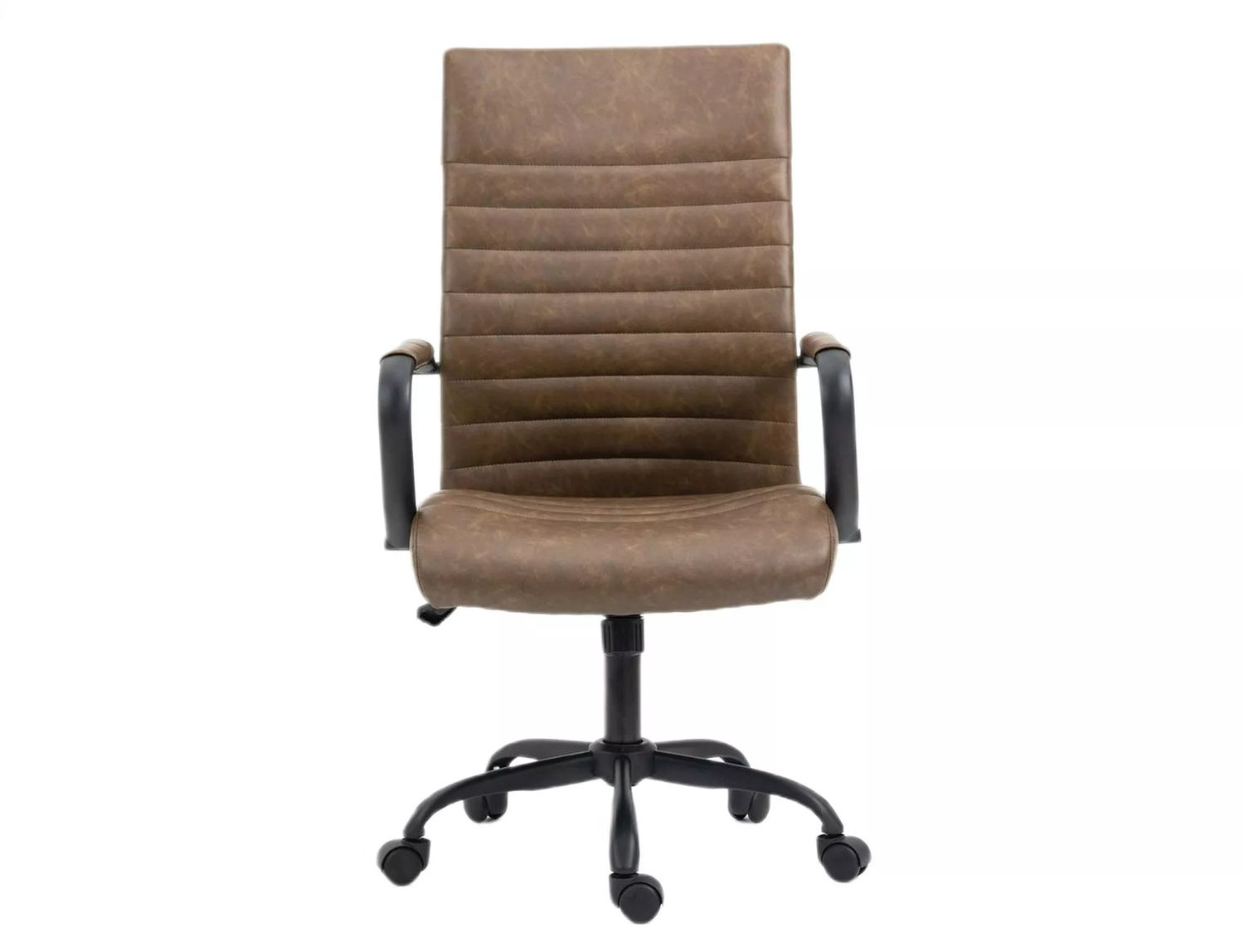 Office Chair Q306 | size: Width: 68cm, Height: 116cm, Depth: 51cm | color: Brown | image: 2 | variant: 1005445