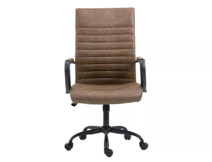 Office Chair Q306 | size: Width: 68cm, Height: 116cm, Depth: 51cm | color: Brown | image: 2 | variant: 1005445