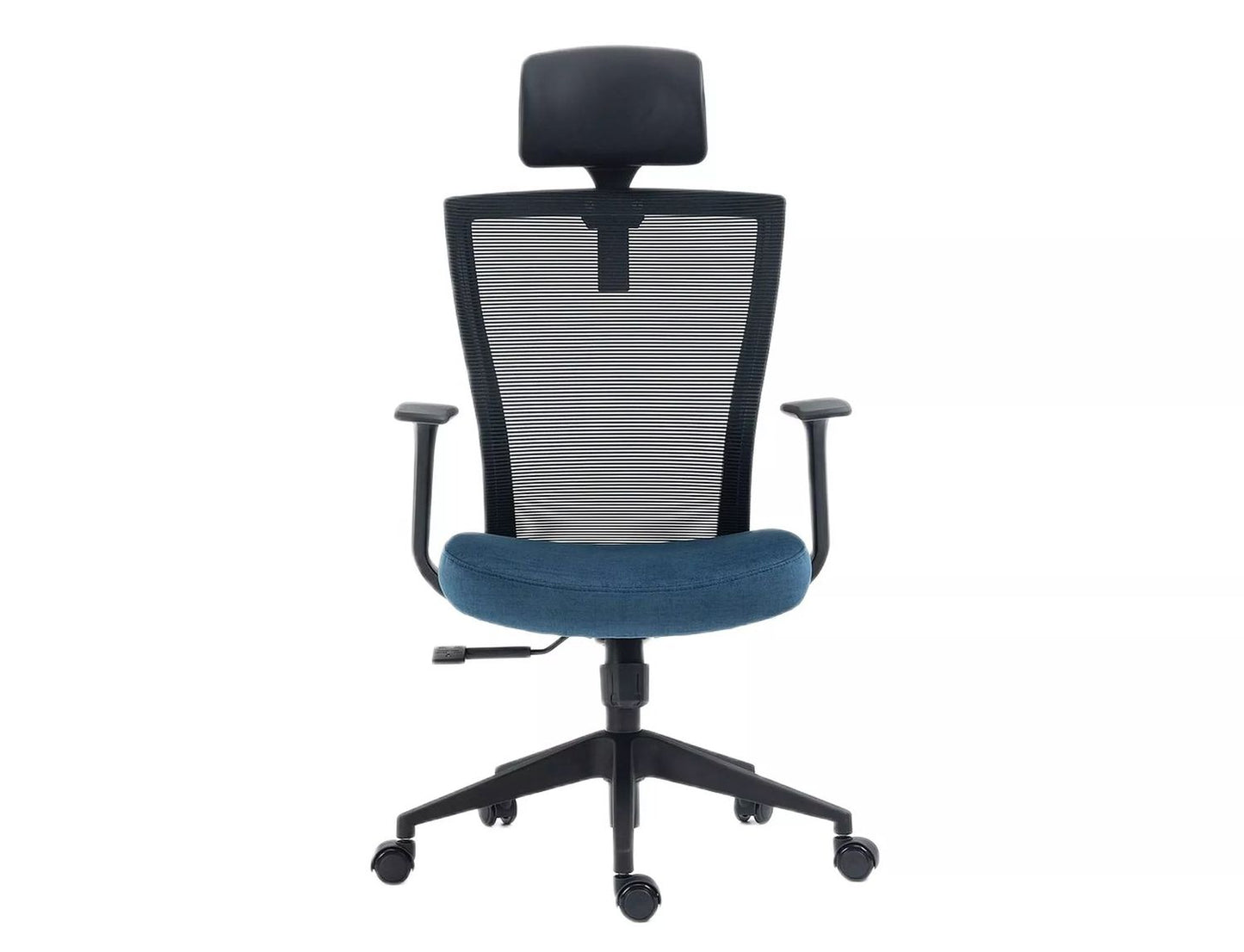 Office Chair Q328H | size: Width: 59cm, Height: 109cm, Depth: 48cm | color: Black/Blue | image: 3 | variant: 1005453