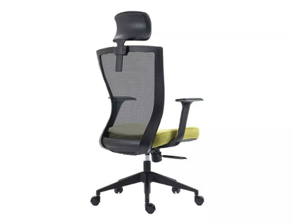 Office Chair Q328H | size: Width: 59cm, Height: 109cm, Depth: 48cm | color: Black/Green | image: 1 | variant: 1005456
