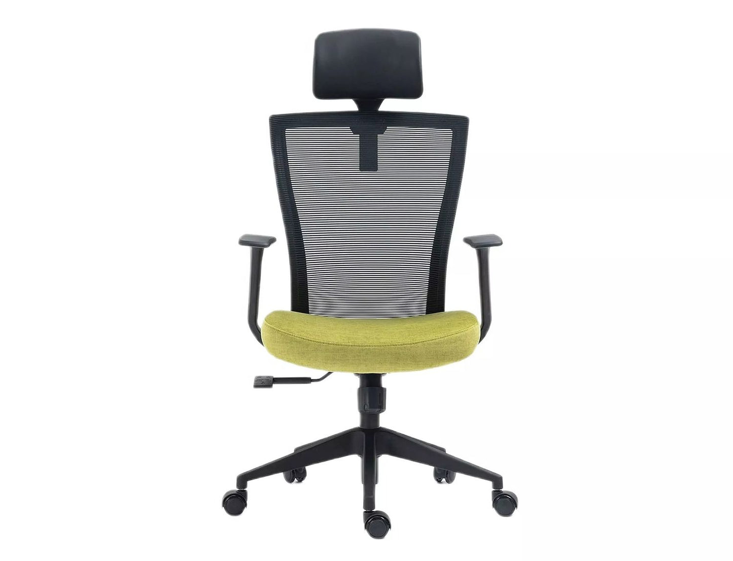 Office Chair Q328H | size: Width: 59cm, Height: 109cm, Depth: 48cm | color: Black/Green | image: 3 | variant: 1005456