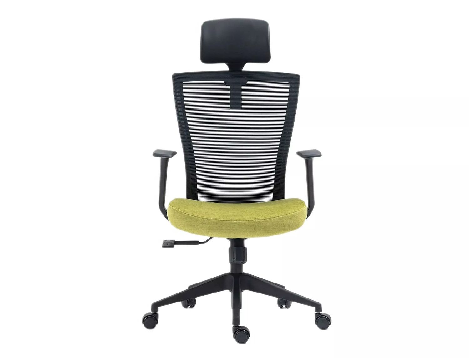 Office Chair Q328H | size: Width: 59cm, Height: 109cm, Depth: 48cm | color: Black/Green | image: 3 | variant: 1005456