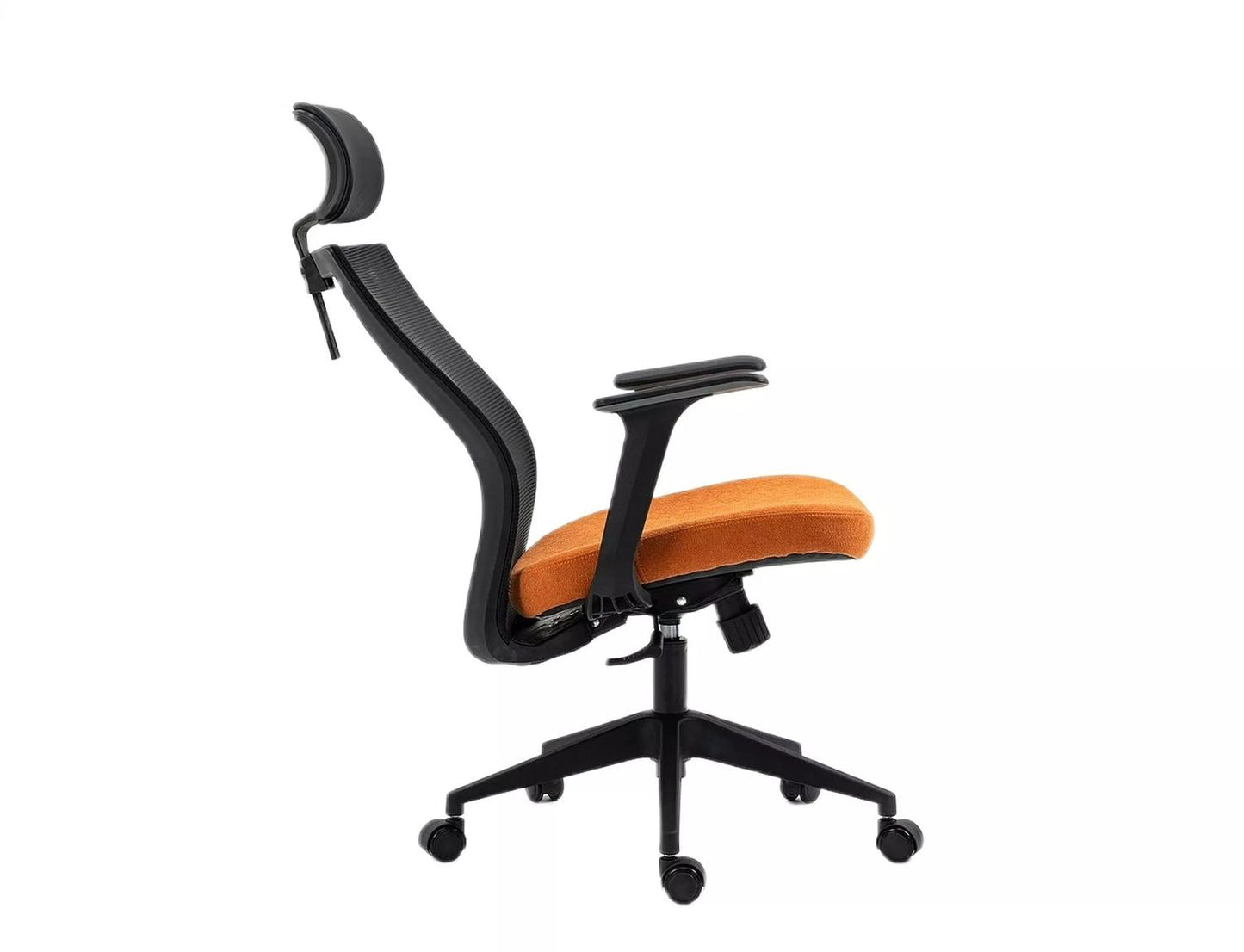 Office Chair Q328H | size: Width: 59cm, Height: 109cm, Depth: 48cm | color: Black/Orange | image: 2 | variant: 1005454
