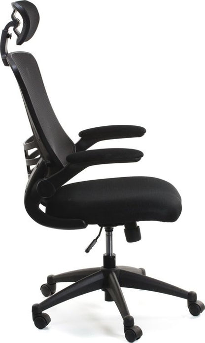 Office Chair Ragusa | size: Width: 51cm, Height: 117-126cm, Depth: 66.5cm | color: Black | image: 4 | variant: 1005297