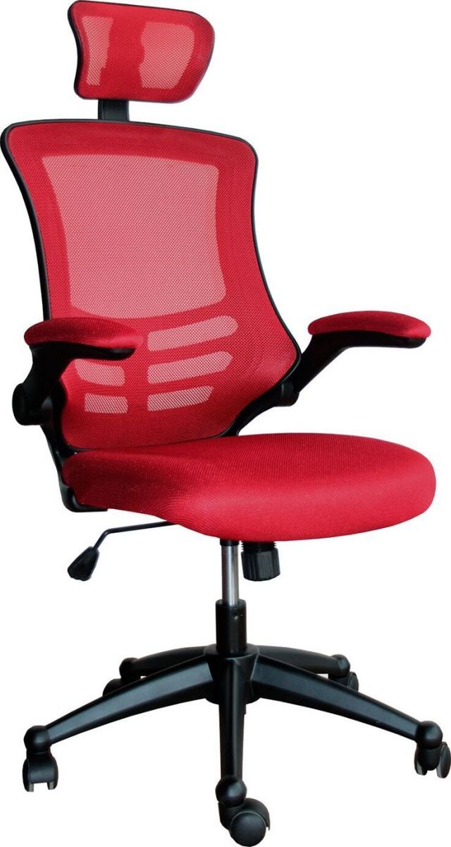 Office Chair Ragusa | size: Width: 51cm, Height: 117-126cm, Depth: 66.5cm | color: Red | image: 1 | variant: 1005295