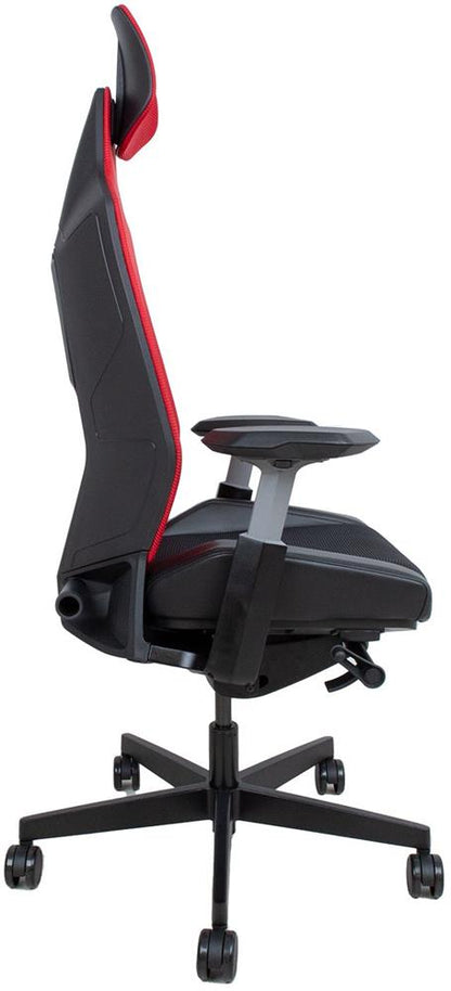 Office Chair Ronin | size: Width: 70cm, Height: 139cm, Depth: 71cm | color: Black/Red | image: 4 | variant: 1017527