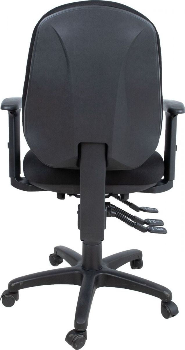 Office Chair Saga | size: Width: 64cm, Height: 95.5-115cm, Depth: 64cm | color: Black | image: 4 | variant: 1005314
