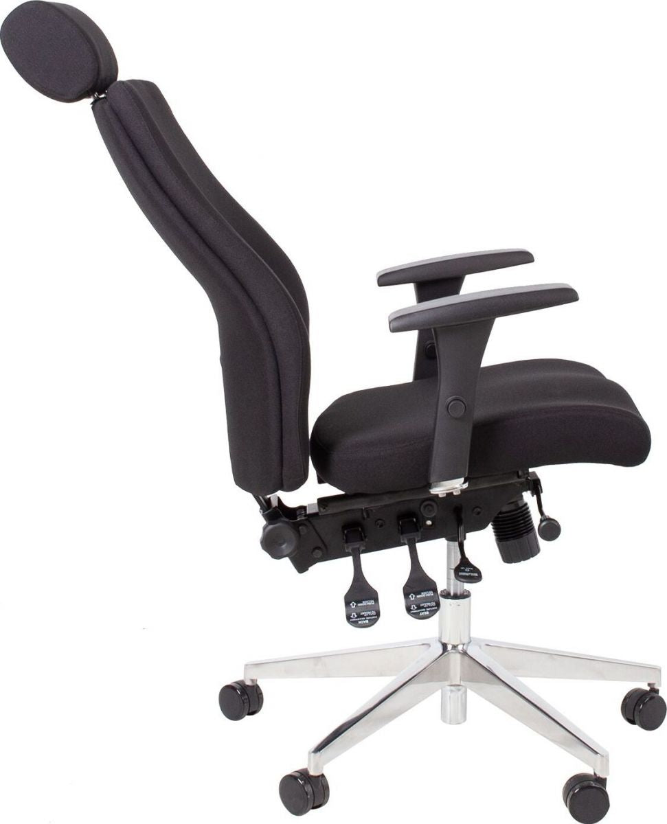 Office Chair Smart Extra | size: Width: 60cm, Height: 114-123cm, Depth: 70cm | color: Black | image: 5 | variant: 1005321