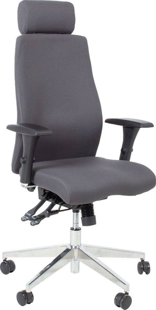 Office Chair Smart Extra | size: Width: 60cm, Height: 114-123cm, Depth: 70cm | color: Gray | image: 1 | variant: 1005320