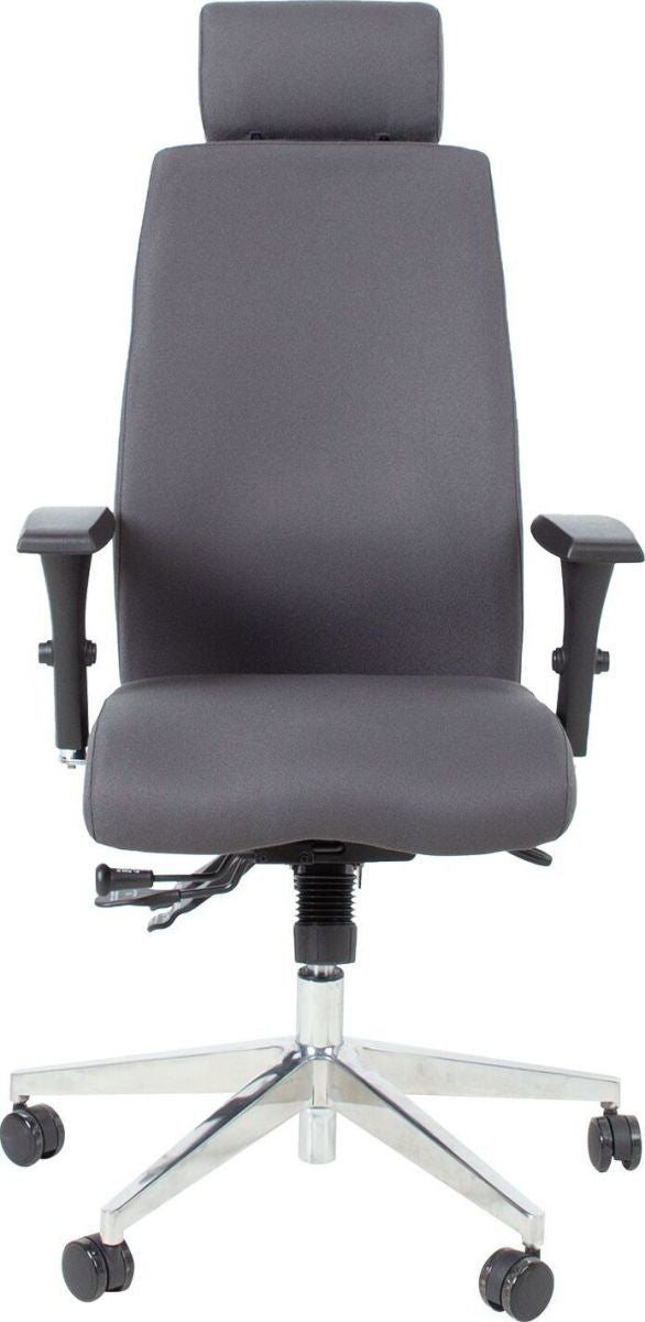 Office Chair Smart Extra | size: Width: 60cm, Height: 114-123cm, Depth: 70cm | color: Gray | image: 2 | variant: 1005320