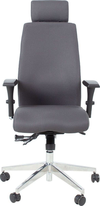 Office Chair Smart Extra | size: Width: 60cm, Height: 114-123cm, Depth: 70cm | color: Gray | image: 2 | variant: 1005320