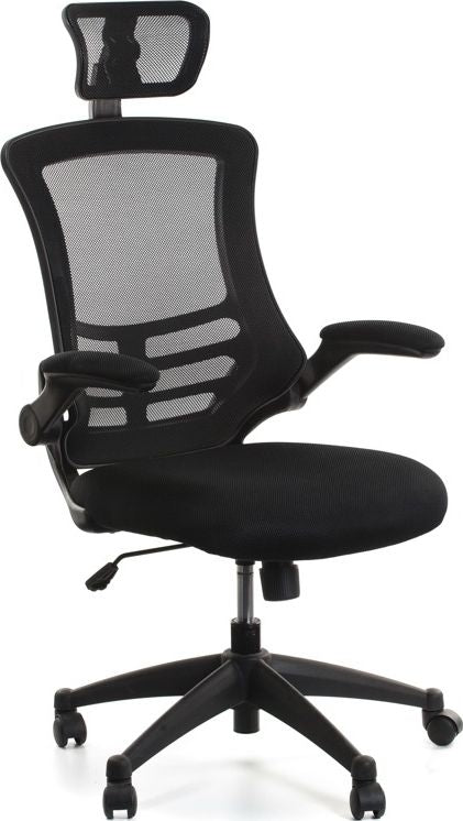 Office Chair St Asaph | size: Width: 51cm, Height: 117-126cm, Depth: 66.5cm | color: Black | image: 1 | variant: 1001214