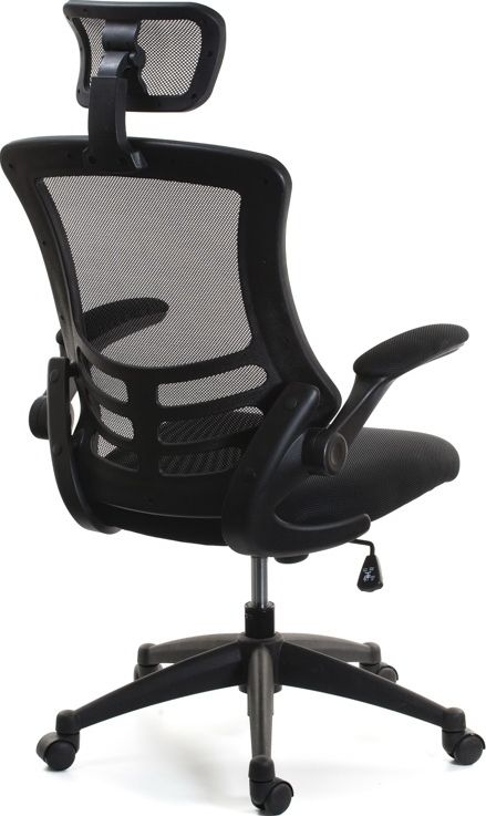 Office Chair St Asaph | size: Width: 51cm, Height: 117-126cm, Depth: 66.5cm | color: Black | image: 3 | variant: 1001214