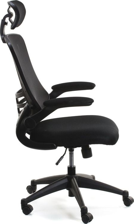 Office Chair St Asaph | size: Width: 51cm, Height: 117-126cm, Depth: 66.5cm | color: Black | image: 4 | variant: 1001214