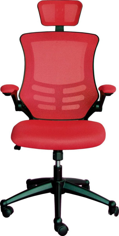 Office Chair St Asaph | size: Width: 51cm, Height: 117-126cm, Depth: 66.5cm | color: Red | image: 3 | variant: 1001212