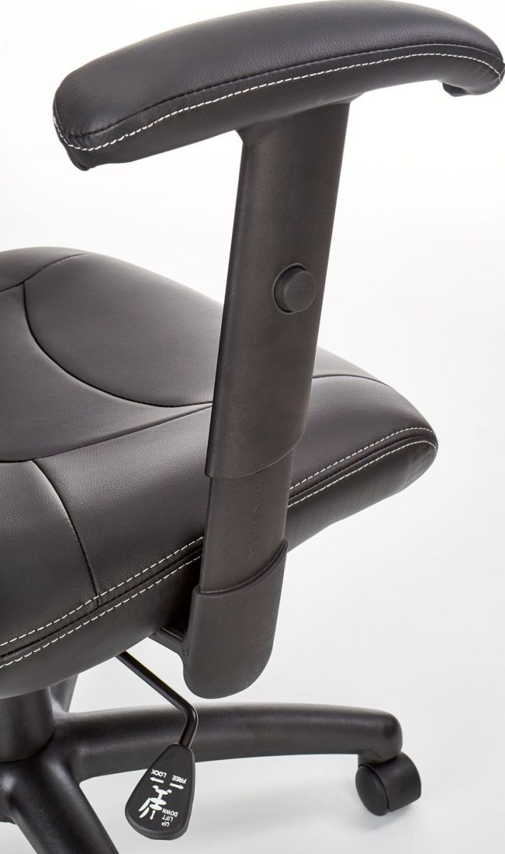 Office Chair Stilo | size: Width: 66cm, Height: 125cm, Depth: 49cm | color: Black | image: 4 | variant: 1011554