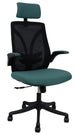 Office Chair Tandy | size: Width: 64cm, Height: 126cm, Depth: 62.5cm | color: Black/Green | image: 0 | variant: 1005331