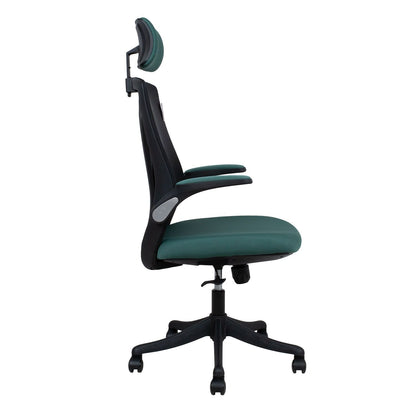 Office Chair Tandy | size: Width: 64cm, Height: 126cm, Depth: 62.5cm | color: Black/Green | image: 2 | variant: 1005331