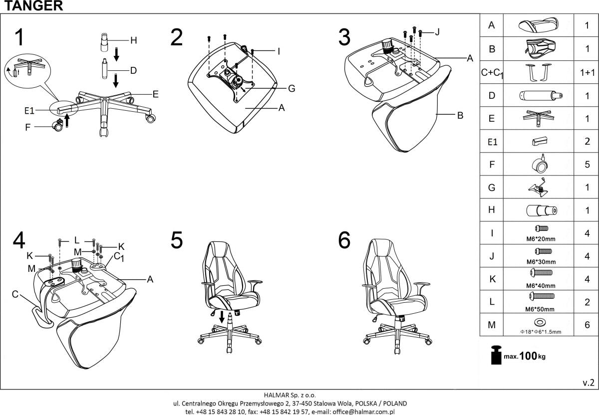 Office Chair Tanger | size: Width: 70cm, Height: 117cm, Depth: 63cm | color: Gray | image: 10 | variant: 1011973