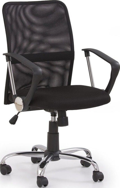 Office Chair Tony | size: Width: 56cm, Height: 102cm, Depth: 58cm | color: Black | image: 1 | variant: 1005182